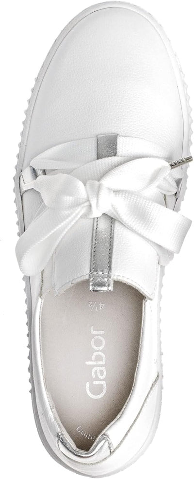 Gabor Damen Jollys Sneaker 35 EU Weiss Silber 21, 35 EU Weiss Silber 21