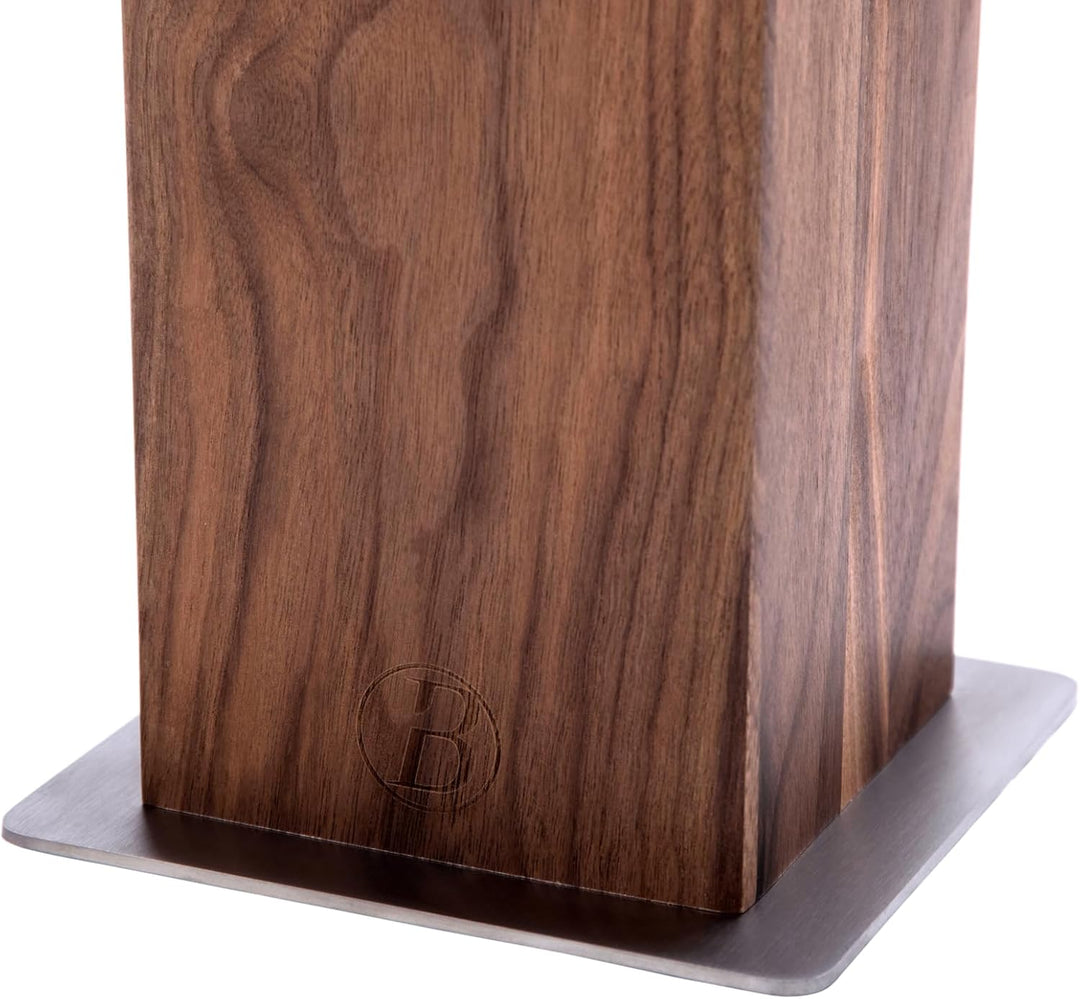 BABOSSA® Magnetischer Messerblock aus Nussbaumholz - ohne Messer | Platzsparende Aufbewahrung für al