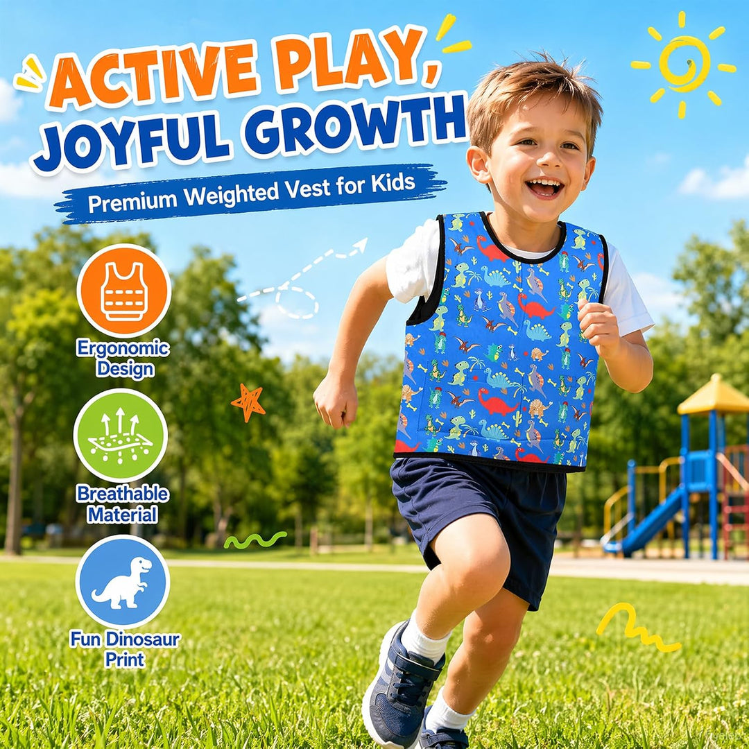 Gewichtsweste Kinder &amp; Kompressionsweste – Verstellbare Weighted Vest für Sensorik, beruhigender Tie