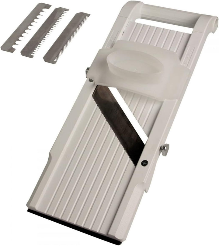Benriner Mandoline Gemüseschneider Gemüsehobel 64 mm 95 mm 120 mm weiss inkl. Julienne Ersatzklingen