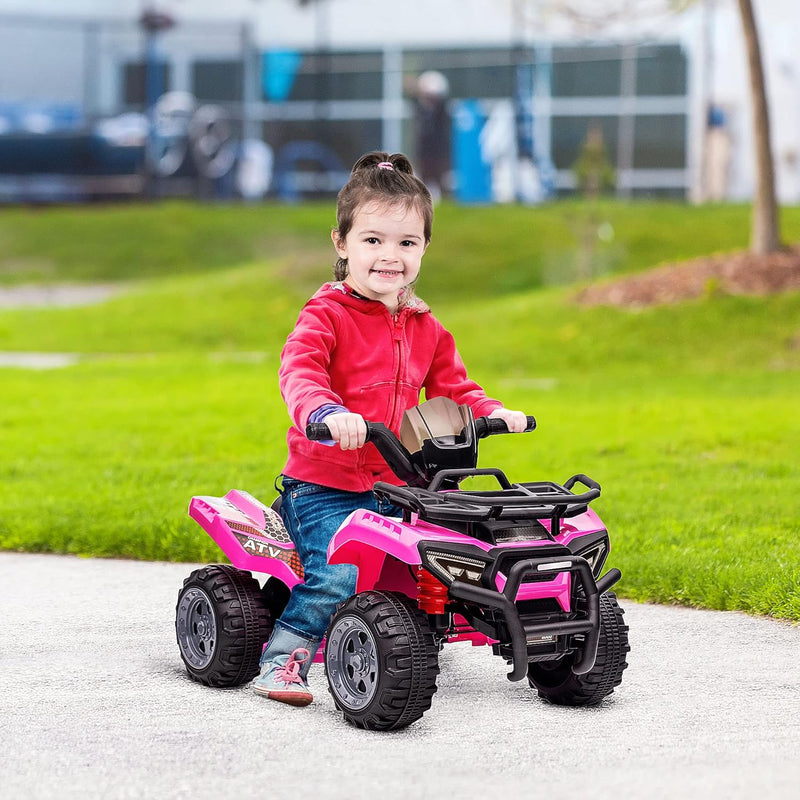 HOMCOM Mini Elektro-Quad Kinder Elektro ATV Frontlicht Kinderfahrzeug Elektroquad für 18-36 Monate K