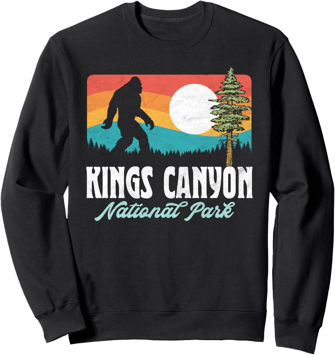 Vintage Kings Canyon National Park Bigfoot Sequoia Graphic Sweatshirt
