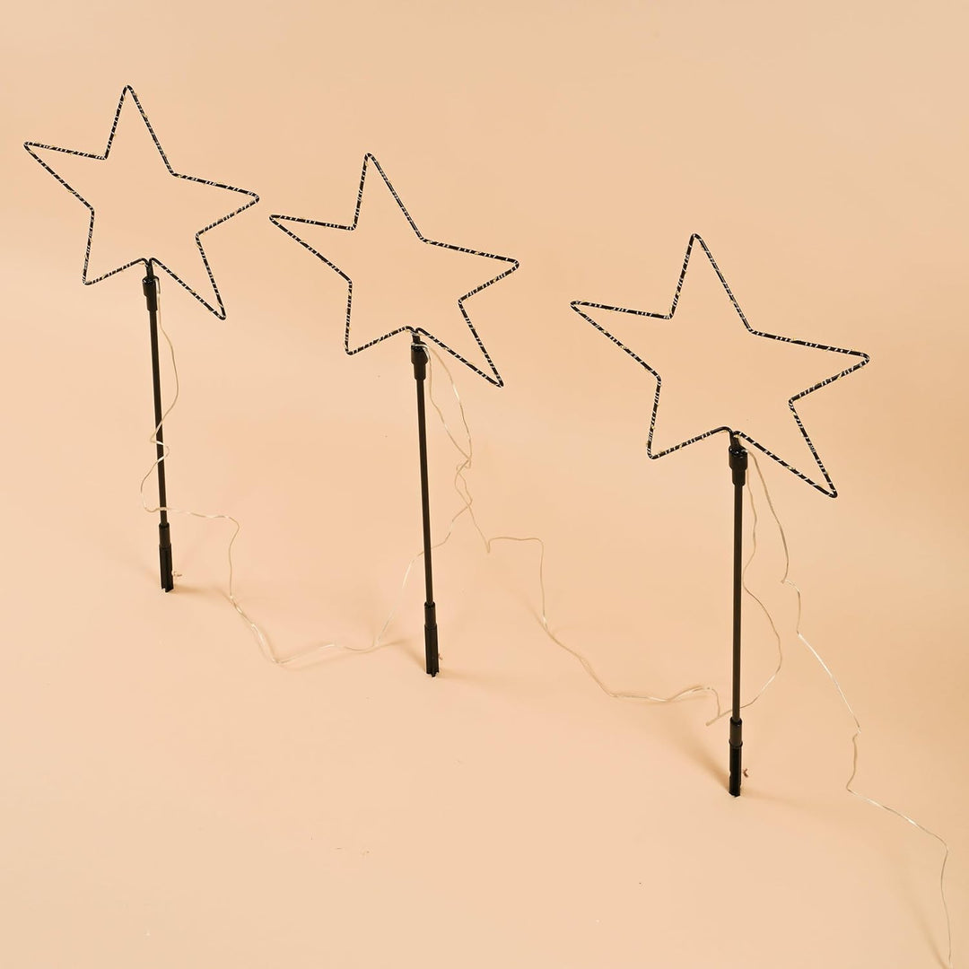 esotec Solar-Steckleuchte Steckleuchten Gartenstecker STERNENZAUBER Weihnachtsbeleuchtung für aussen