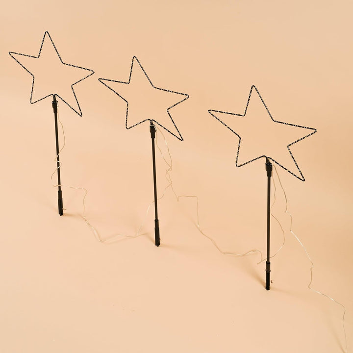 esotec Solar-Steckleuchte Steckleuchten Gartenstecker STERNENZAUBER Weihnachtsbeleuchtung für aussen