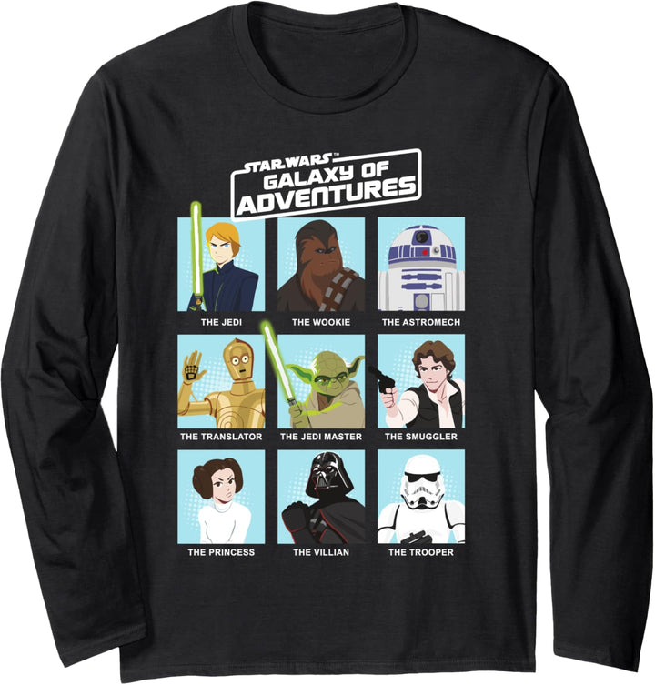 Star Wars Galaxy Of Adventures Group Shot Panels Langarmshirt
