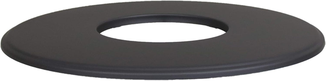 LANZZAS Ofenrohr Wand-Rosette mit 90 mm Rand - für den Durchmesser Ø 120 mm - Farbe: schwarz - Rauch