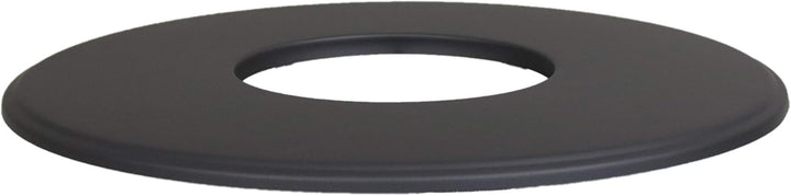 LANZZAS Ofenrohr Wand-Rosette mit 90 mm Rand - für den Durchmesser Ø 120 mm - Farbe: schwarz - Rauch