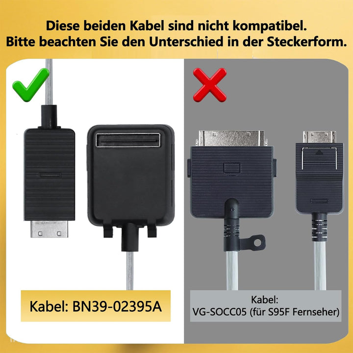 5 m/16,4 Fuss BN39-02395A one Connect Kabel istnur Kompatibel für Samsung QLED TV 55-75 Zoll Q7FN Q8