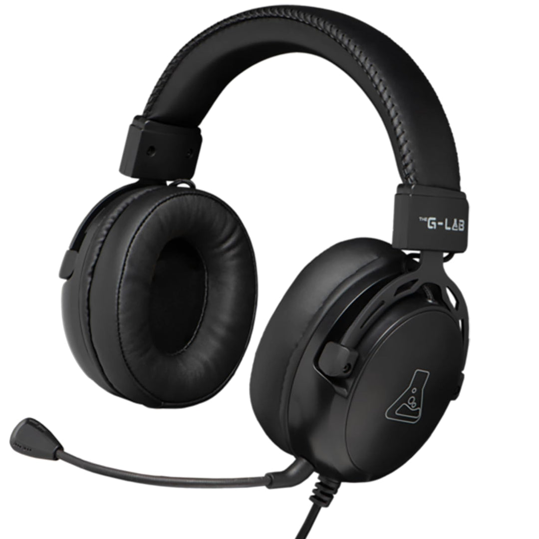 THE G-LAB Korp Titanium - Gaming Headset - Kabelgebundenes Gaming-Headset mit abnehmbarem Mikrofon,
