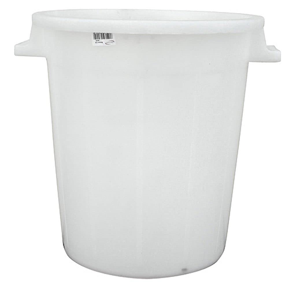 PROREGAL Kunststoffbehälter | 50 Liter Volumen | Weiss | Tonne, Mehrzweckfass, Regentonne, Weithalsf