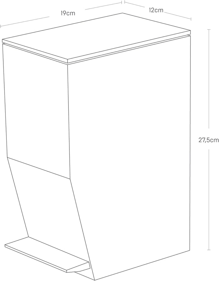 Sanitary pedal bin - Tower - black Schwarz, Schwarz