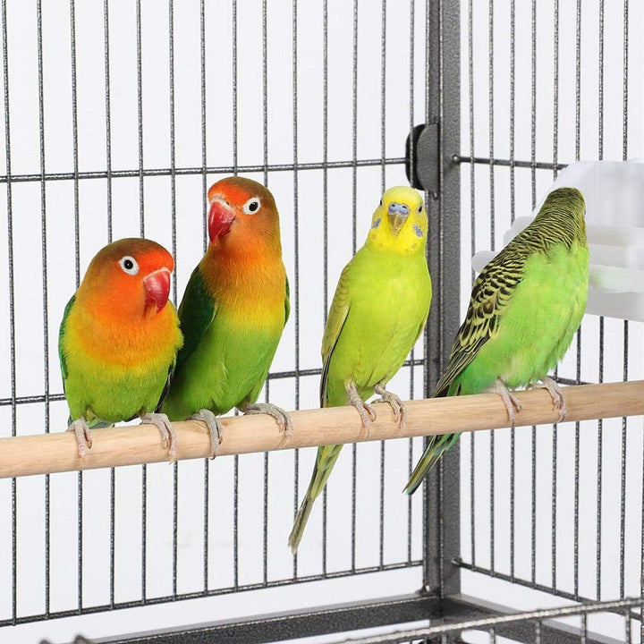 Yaheetech Vogelvoliere Vogelkäfig 2 Türen Vogelhaus Käfig mit 4 Rollen Nagervoliere 131cm hoch