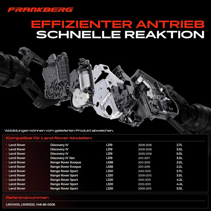 Frankberg Türschloss Stellmotor Vorne Rechts 10+4 Polig Kompatibel mit Discovery IV L319 SUV 2009-20
