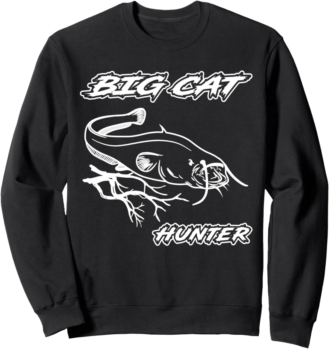 Welsangeln Big Cat Hunter Waller Silure Catfish Zielfisch Sweatshirt