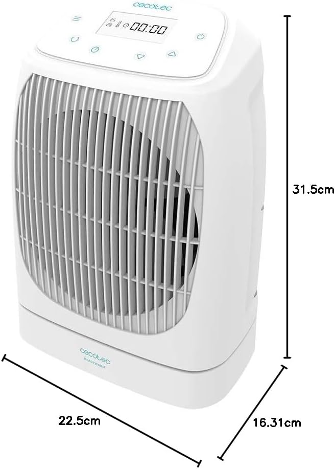 Cecotec Heizlüfter ReadyWarm 9870 Smart Rotate. 2000 W, LCD-Bildschirm, Timer, Oszillation, Thermost