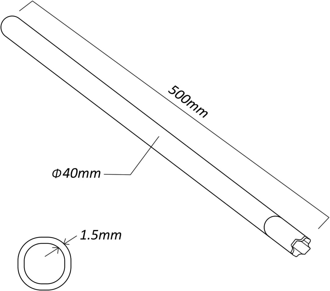Maclean MCTV-931 Antennenmast aus Verzinkter Stahl mit der Möglichkeit Einer Verlängerung Rohrdurchm