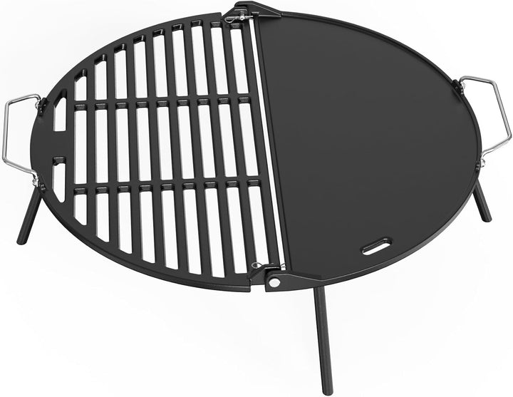 Onlyfire Gusseisen Grillplatte Plancha für Solo Stove Bonfire 19,5“ Feuerstelle, Gussplatte mit Abne