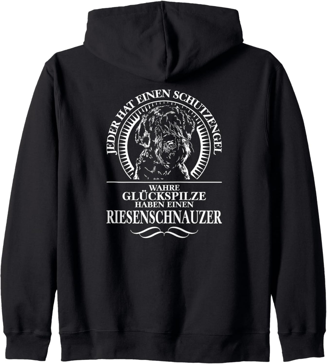 Riesenschnauzer Schutzengel Hund Hunde Hundespruch Kapuzenjacke