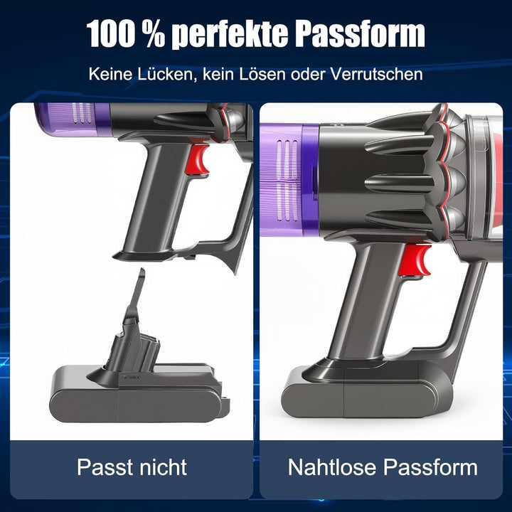 V11 Akku für Dyson V11 V15, 6000mAh V11 Akku Kompatibel mit V11(Knopftyp) V15 SV15 SV16 SV22 SV28 St