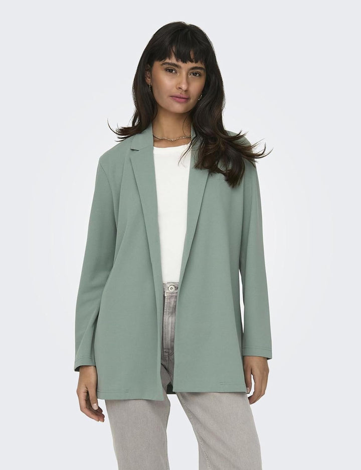 JDY Damen leichte Jacke Blazer JDYGeggo Damensakko XS Chinois Green, XS Chinois Green
