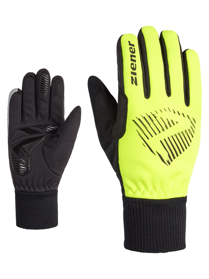 Ziener Kinder Dommi Fahrradhandschuhe, Winter | Soft-Shell, Winddicht, gefüttert L poison yellow, L