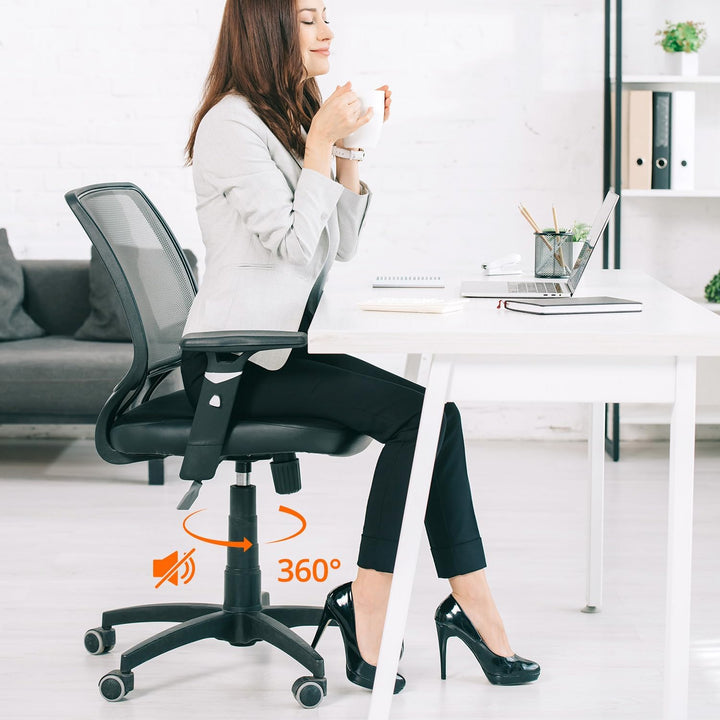 QWORK® Hochleistungs Gasdruckfeder für Bürostühle, kompatibel mit den meisten Bürostühlen, Gesamtlän