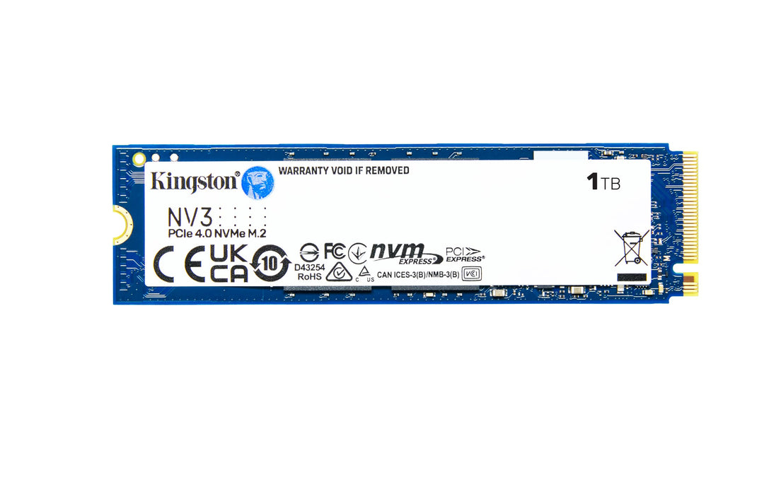 Kingston NV3 NVMe PCIe 4.0 Interne SSD 1TB M.2 2280-SNV3S/1000G, 1TB
