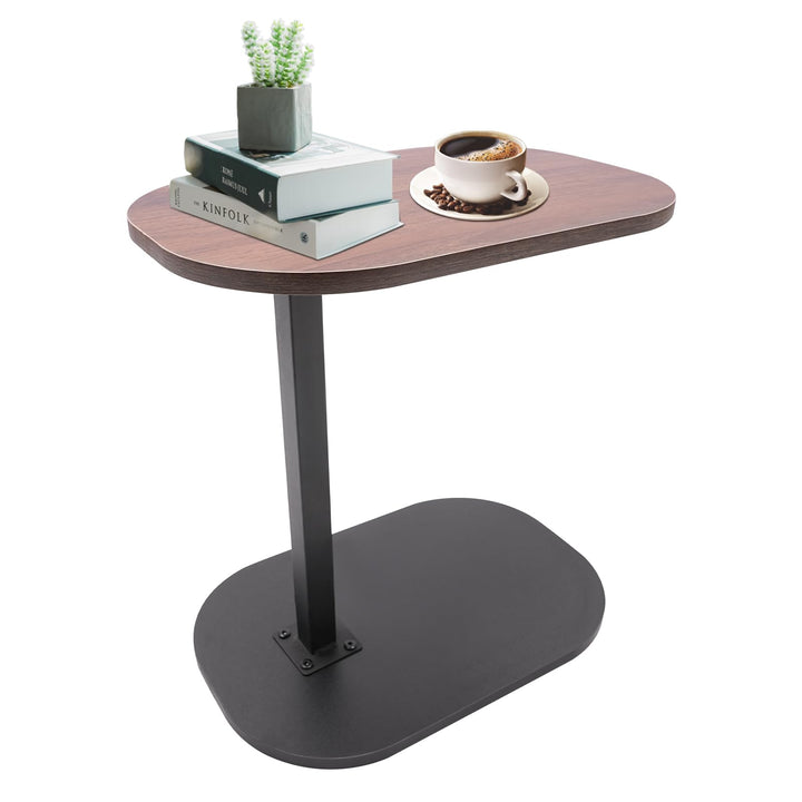 C-förmiger Beistelltisch höhenverstellbar 45–80cm, drehbare & neigbare Tischplatte, Sofatisch Nachtt