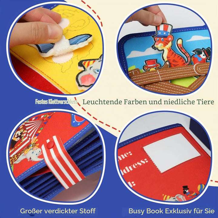 LZDMY Busy Buch Montessori Spielzeug 2 3 Jahre, Busy Book Quiet Book Baby, interaktives Filzbuch Frü