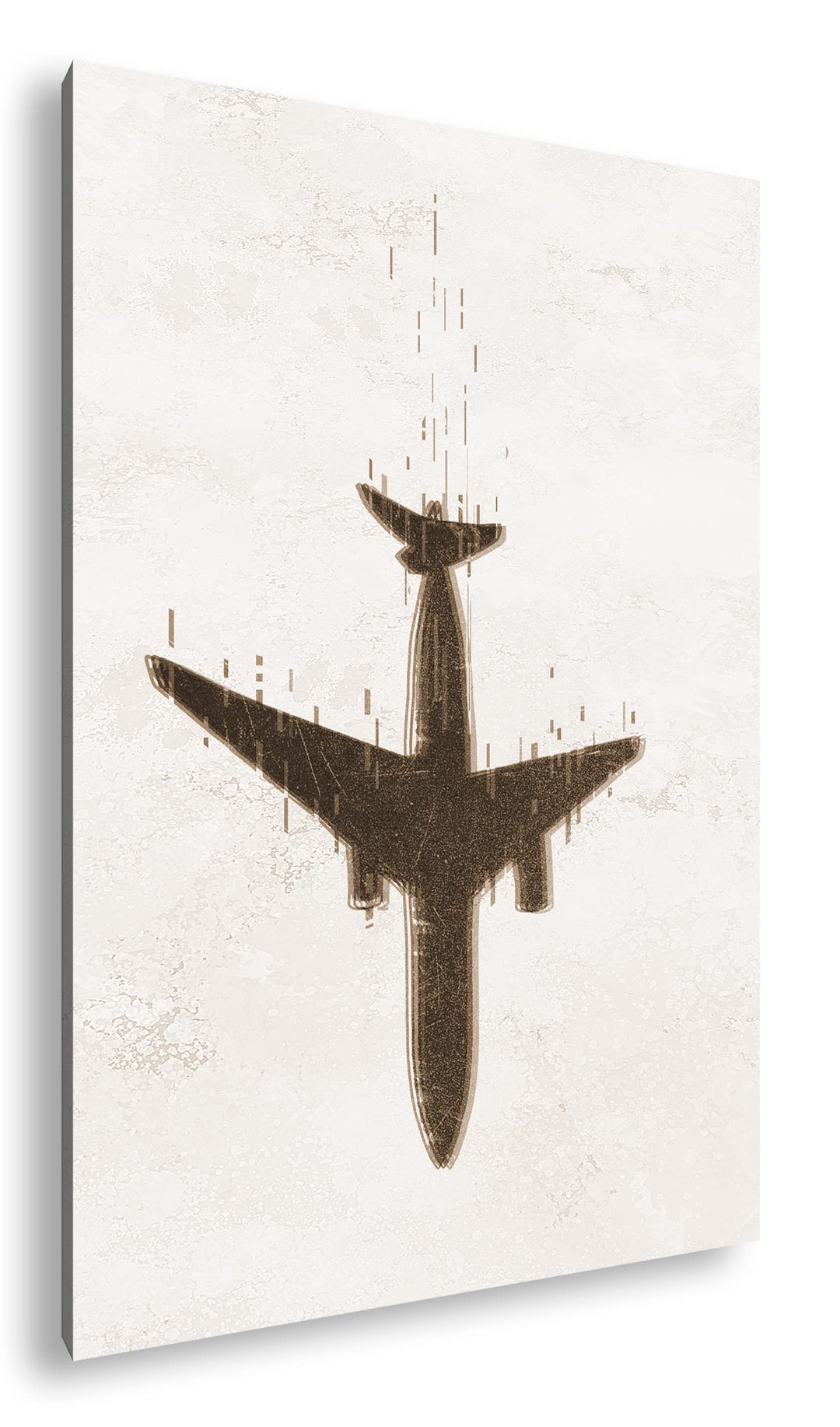 deyoli stürzendes Flugzeug Format: 120x80 Effekt: Sepia als Leinwandbild, Motiv fertig gerahmt auf E