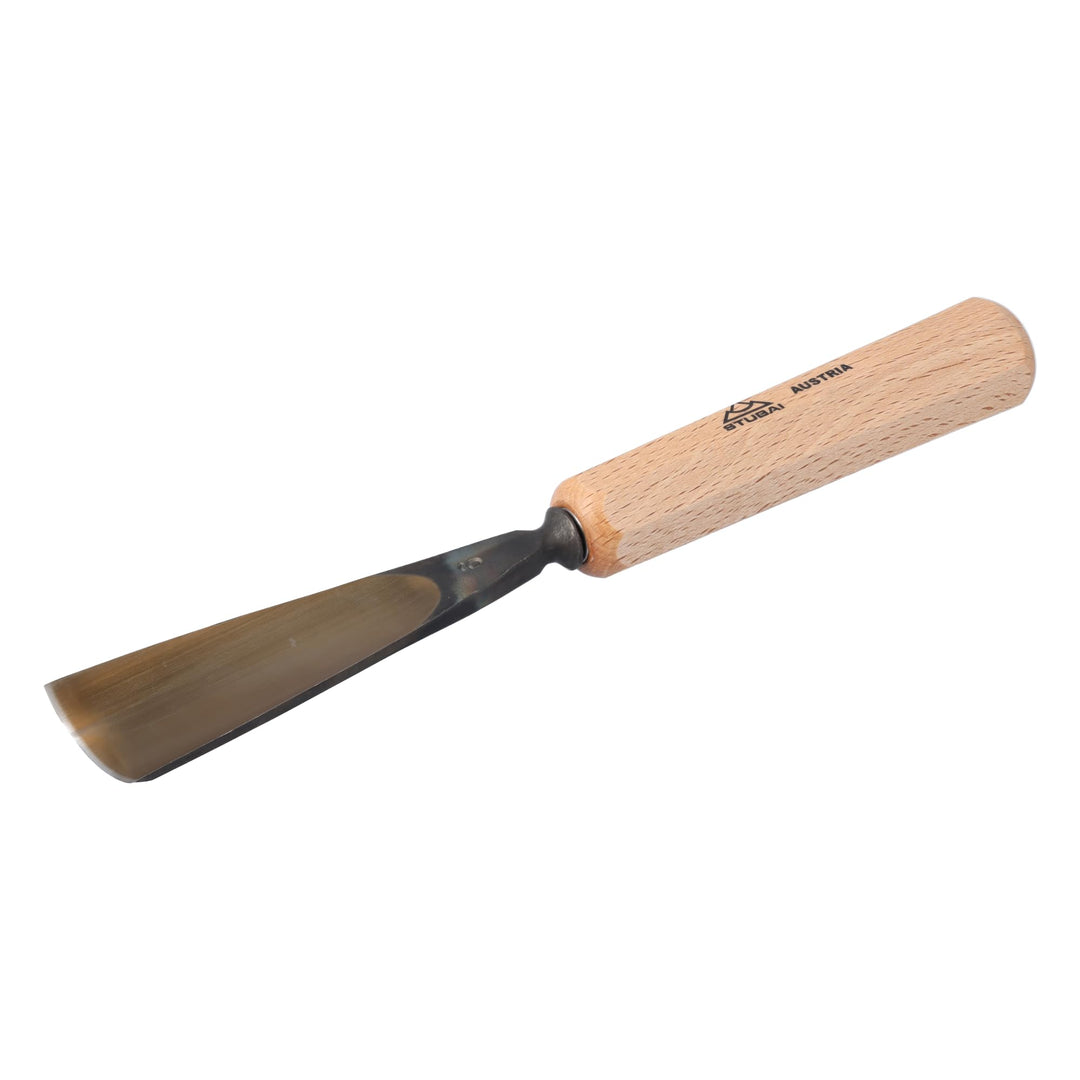 STUBAI Stemmeisen Stechbeitel Serie 52 - Form 6 | Gerades Hohleisen - 40 mm, mit Holzgriff, für Figu