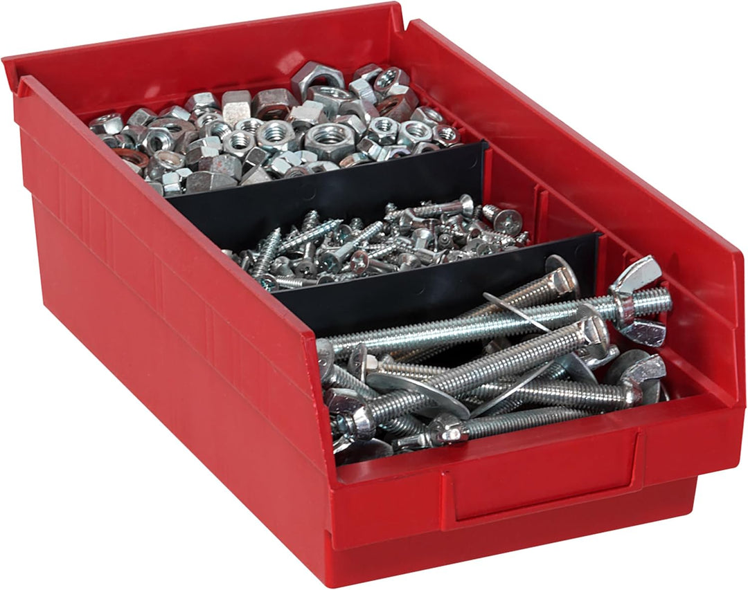 Akro-Mils 40130 Kunststoff-Trennwand für 30130, 30138, 30164 Regaleimer, Schwarz, 24 Stück