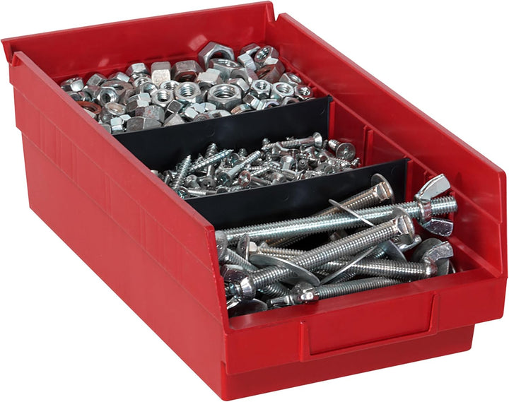 Akro-Mils 40130 Kunststoff-Trennwand für 30130, 30138, 30164 Regaleimer, Schwarz, 24 Stück