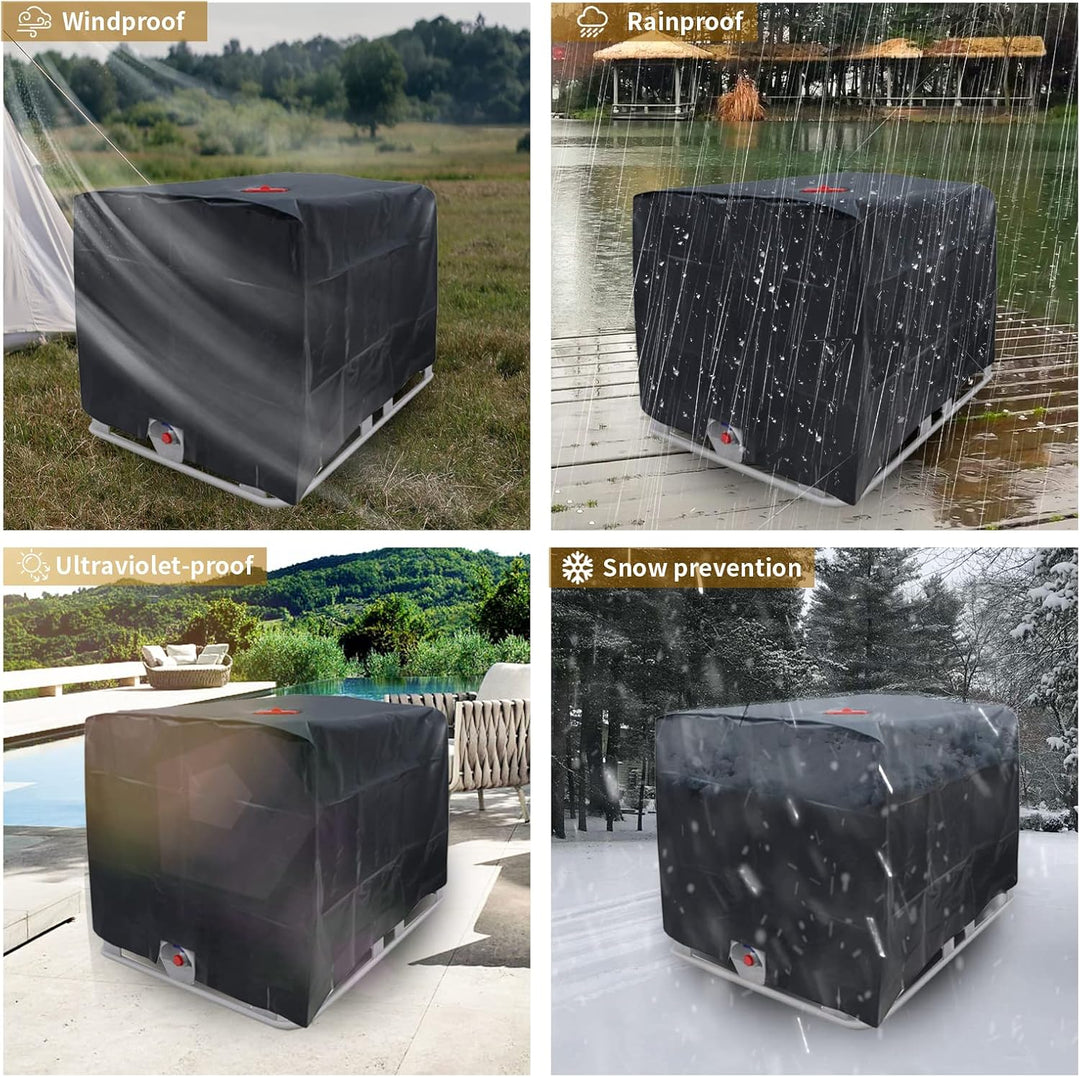 IBC Tank Abdeckung, Abdeckplane für Wassertank 1000L, IBC Container Cover, Abdeckplane Schutzhülle S