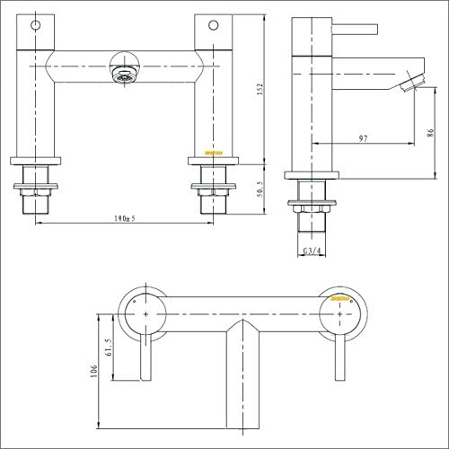 Bristan Blitz Btz BF C Blitz Wanneneinlauf, chrom Bath Filler, Bath Filler