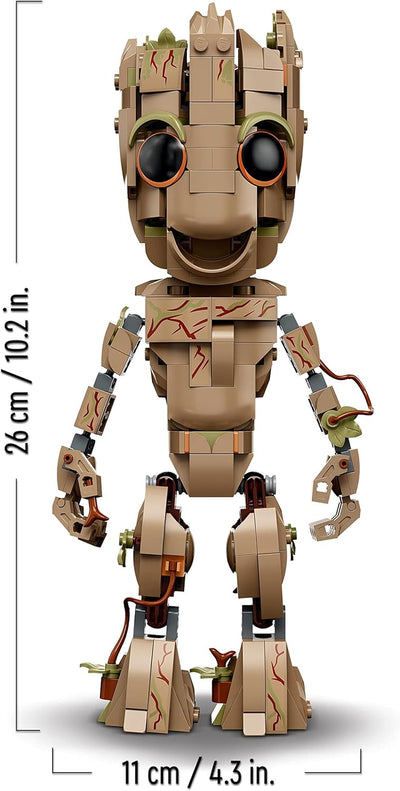 LEGO Marvel Ich Bin Groot Spielzeug zum Bauen, Set mit Baby Groot Figur aus Guardians of The Galaxy