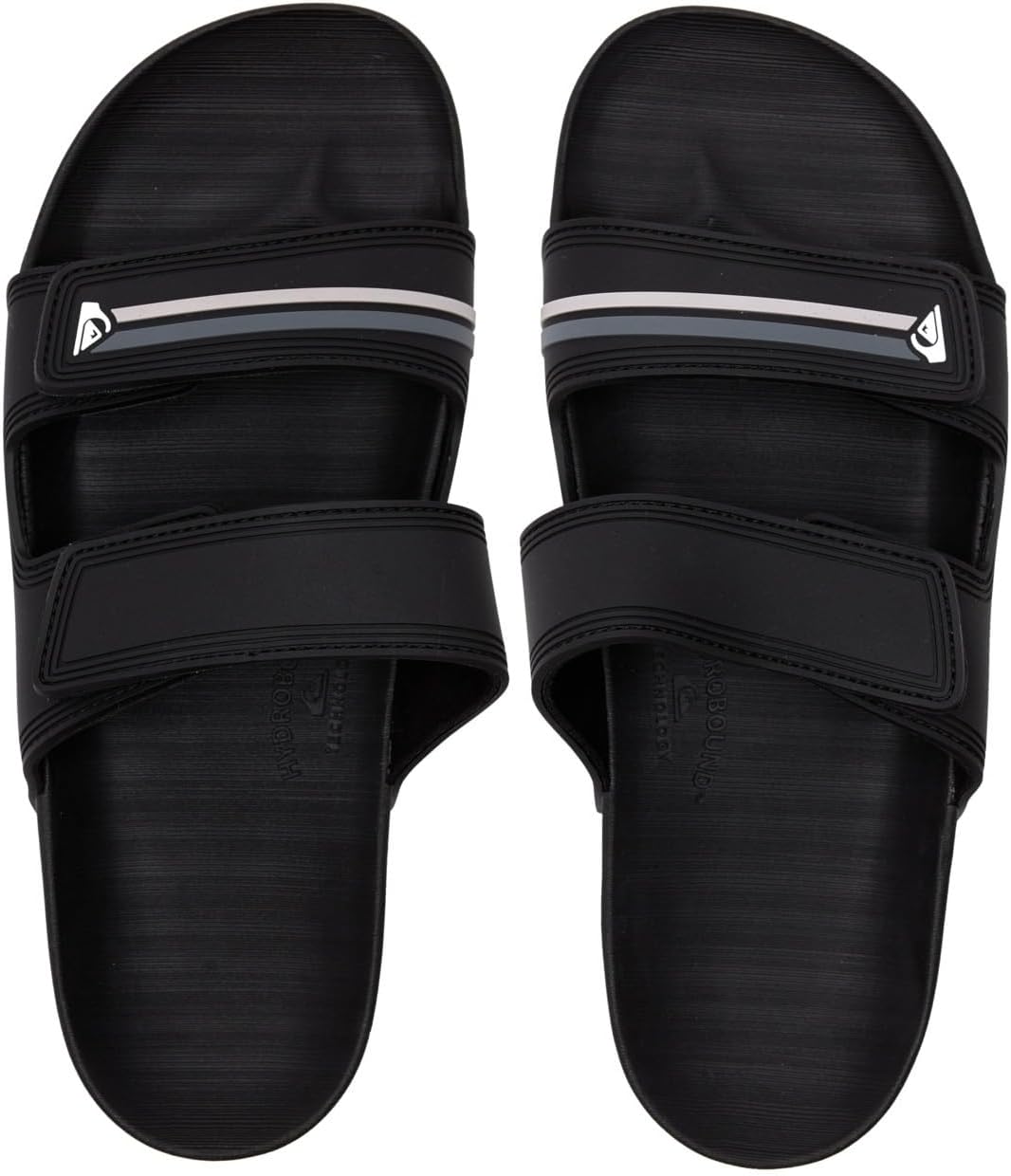 Quiksilver Herren Rivi Double ADJ Sandale, Black Grey Black