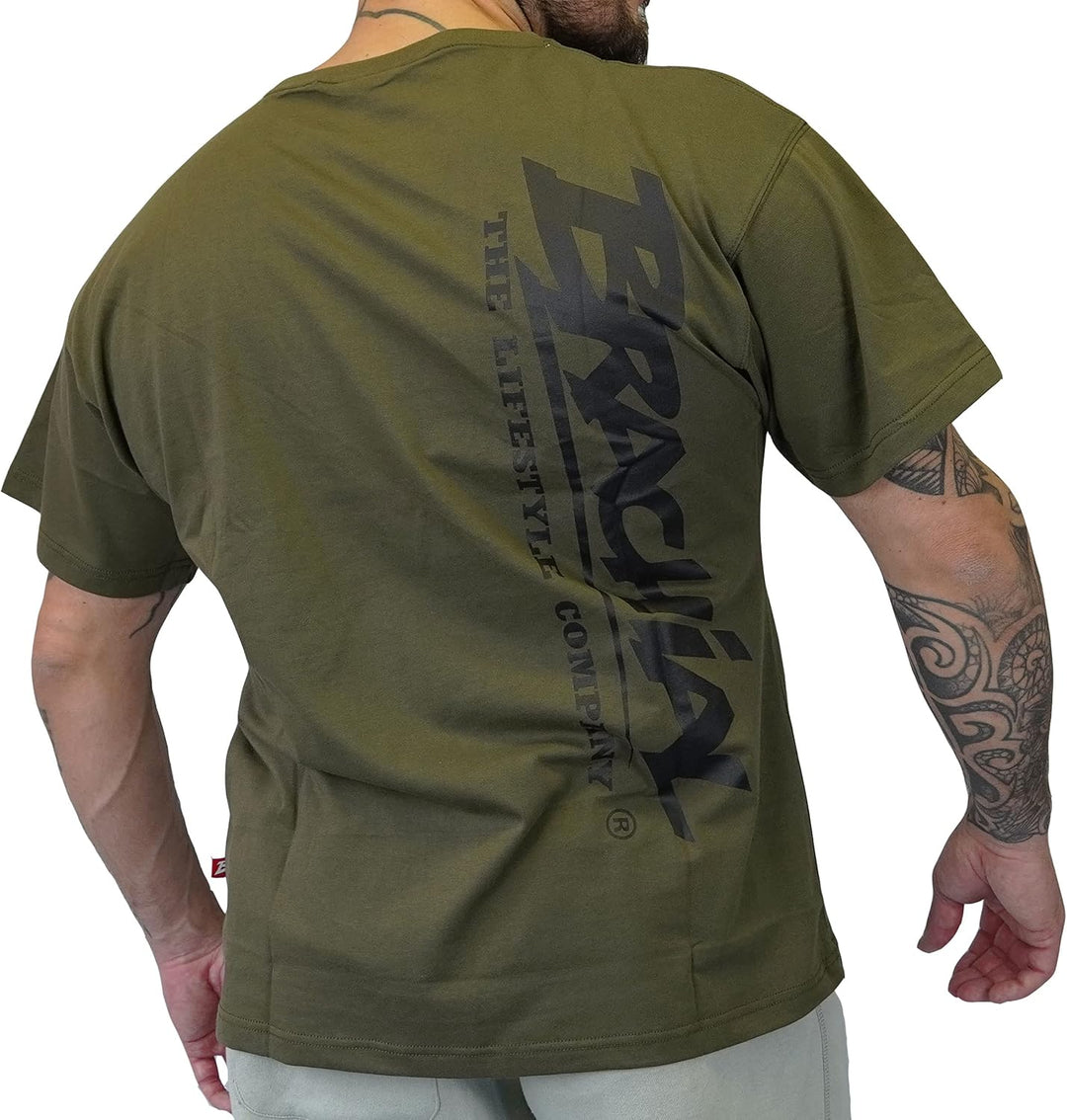 Brachial Premium Herren T-Shirt Lightweight Loose-Fit - für Freizeit Bodybuilding Workout Gym Krafts