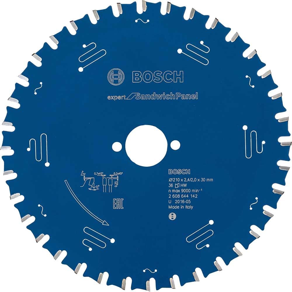 Bosch Professional Kreissägeblatt Expert for Sandwich Panel 210 mm 2,4/2.0x 30 mm, 36 Zähne, Zubehör