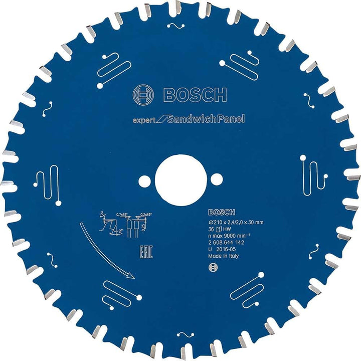Bosch Professional Kreissägeblatt Expert for Sandwich Panel 210 mm 2,4/2.0x 30 mm, 36 Zähne, Zubehör