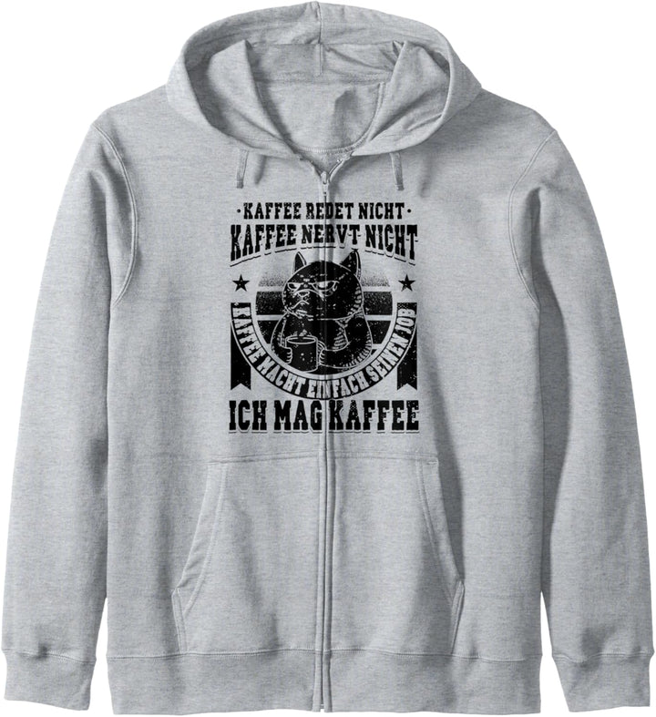 Lustige Sprüche Witzig Kaffee Kaffeetrinker Sarkasmus Katze Kapuzenjacke