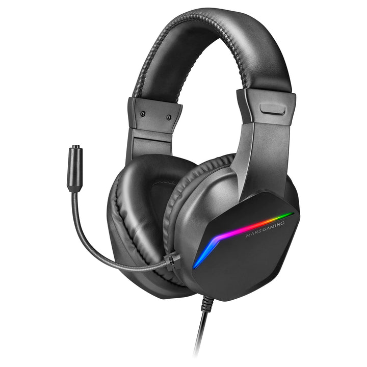 Mars Gaming Gaming MH122, FRGB Over Ear Kopfhörer mit Mikrofon, HiFi Sound, Geräuschunterdrückung, U