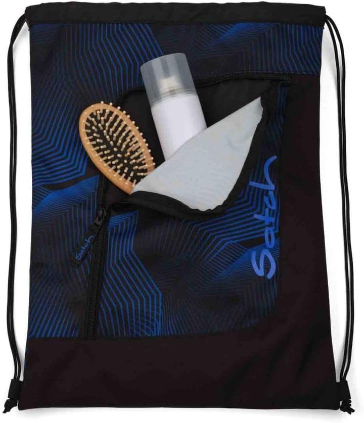 Satch Pack Schulrucksack Set 3tlg. inkl. Schlamperbox und Sportbeutel (Seismic Blue), Seismic Blue