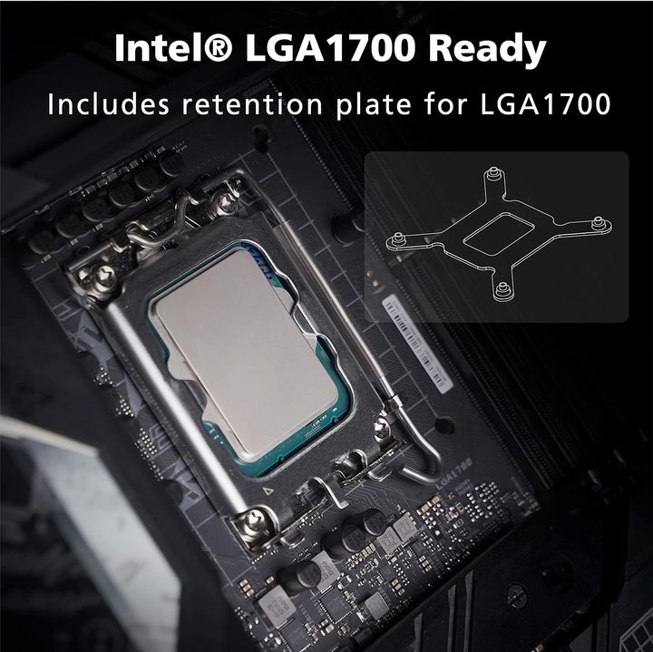 Akasa Maxwell Pro Plus, Aluminium Fanless Mini-ITX Case, LGA1700 Ready, Thermal Kit Included, Small