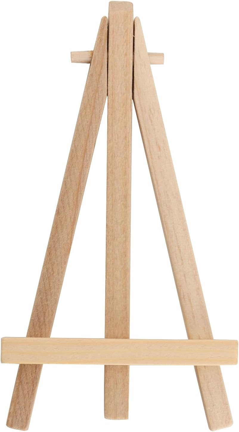 30 Stück 8 x 15cm Mini Staffelei Holz, Klein Staffelei Tischstaffelei Holz Bilderständer, Desktop St