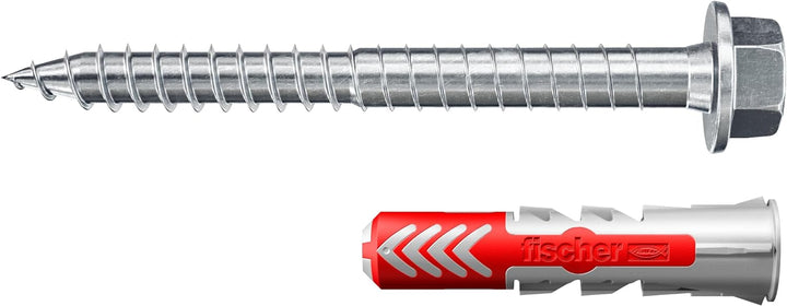 fischer 564792 10 x 50 S, Universaldübel mit Sicherheitsschraube, 2-Komponenten, Kunststoffdübel zur