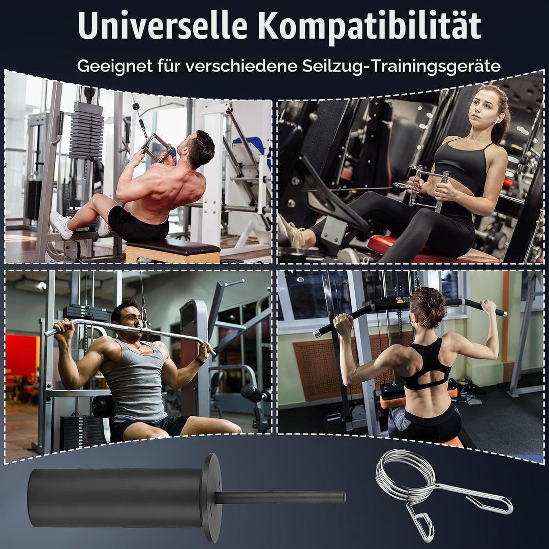Gym Pin für Zusatzgewicht, Länge 110mm Durchmesser 10mm Gympin mit Federclip, Loading Pin Gewichtsst