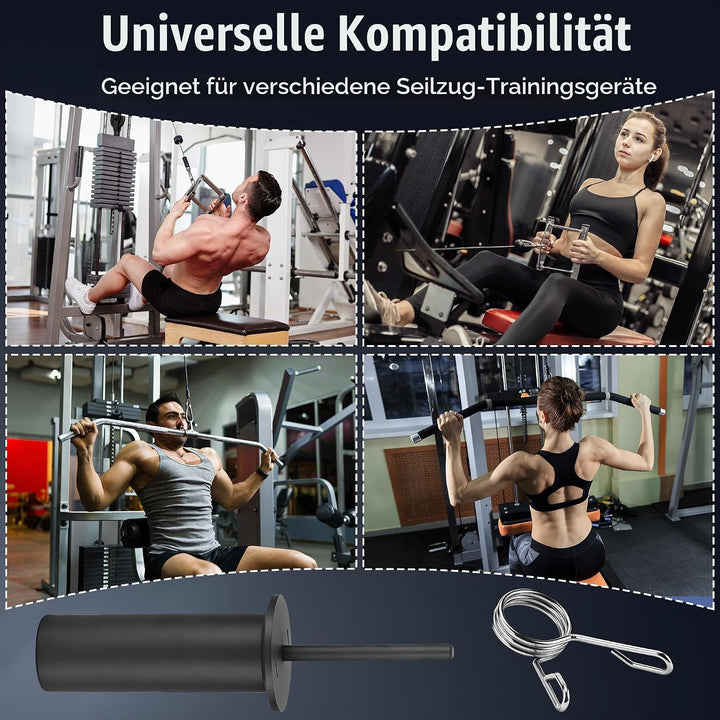 Gym Pin für Zusatzgewicht, Länge 110mm Durchmesser 10mm Gympin mit Federclip, Loading Pin Gewichtsst