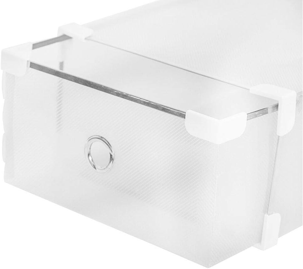 RainWeel Schuhkarton, 20x Schuhaufbewahrung Schuhbox Transparent Schuhkasten Schublade Stapelbar Mit
