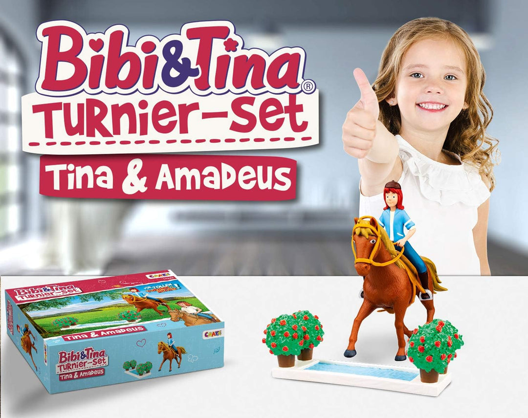 CRAZE Bibi und Tina Spielzeug Turnier-Set TINA & AMADEUS Spielfiguren Pferde Spielzeug mit Pferde Zu